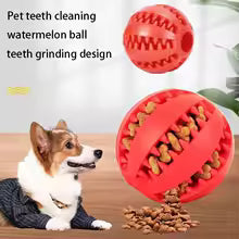 Natural Rubber Pet Dog Toys Dog Chew Toys Tooth Cleaning Treat Ball